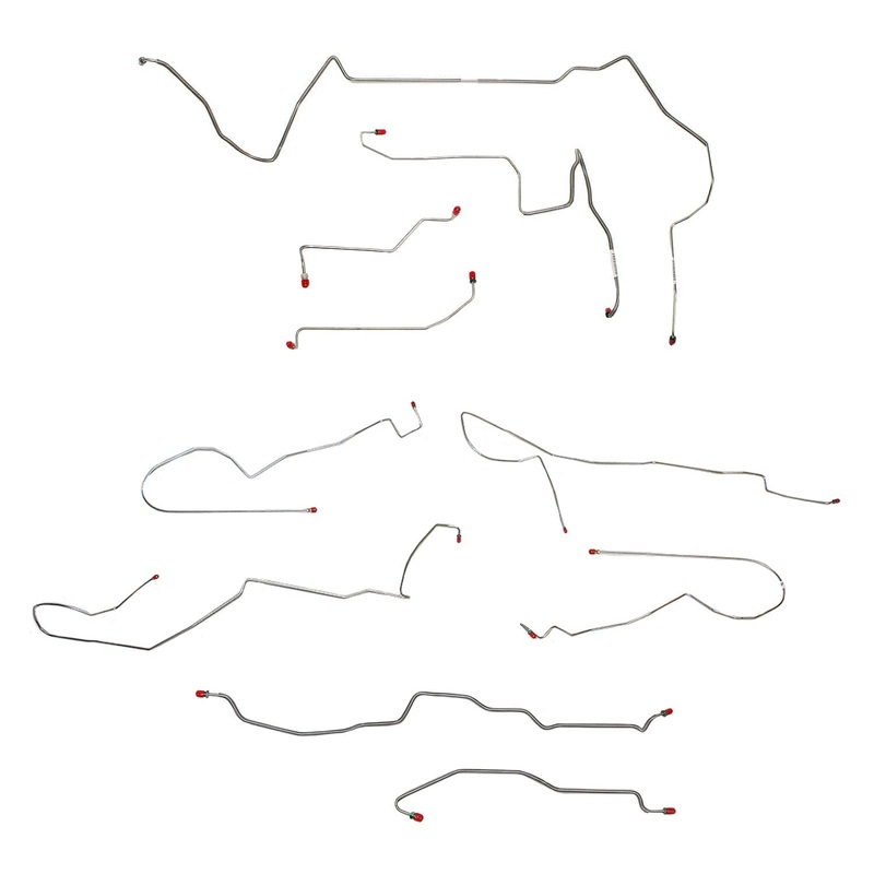 98-02 Camaro/Trans Am, Traction, All Disc, AWABS; Complete Brake Line Kit; Steel