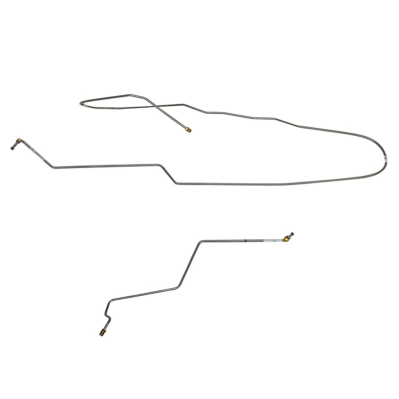 98-05 GM S-Series Truck 2wd without ZR2 Package, Reg Cab, Short Bed, Intermediate Brake Line; Stainless