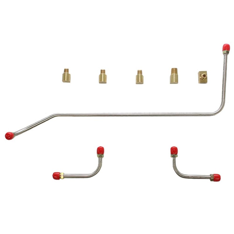 56-58 Chevy Corvette, 265/283 8cyl, 2 X 4 BBL. Pump to Carb Line (3 Line & 5 Fittings); Stainless
