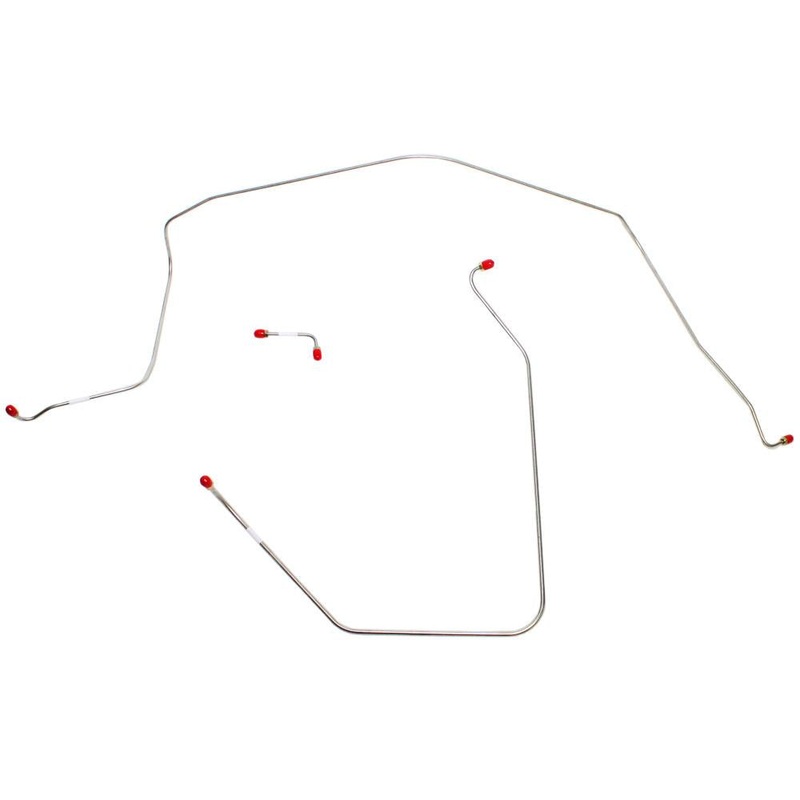 63-64′ Chevy Corvette, Power Brakes, Front 3pc Brake Line Set; Steel