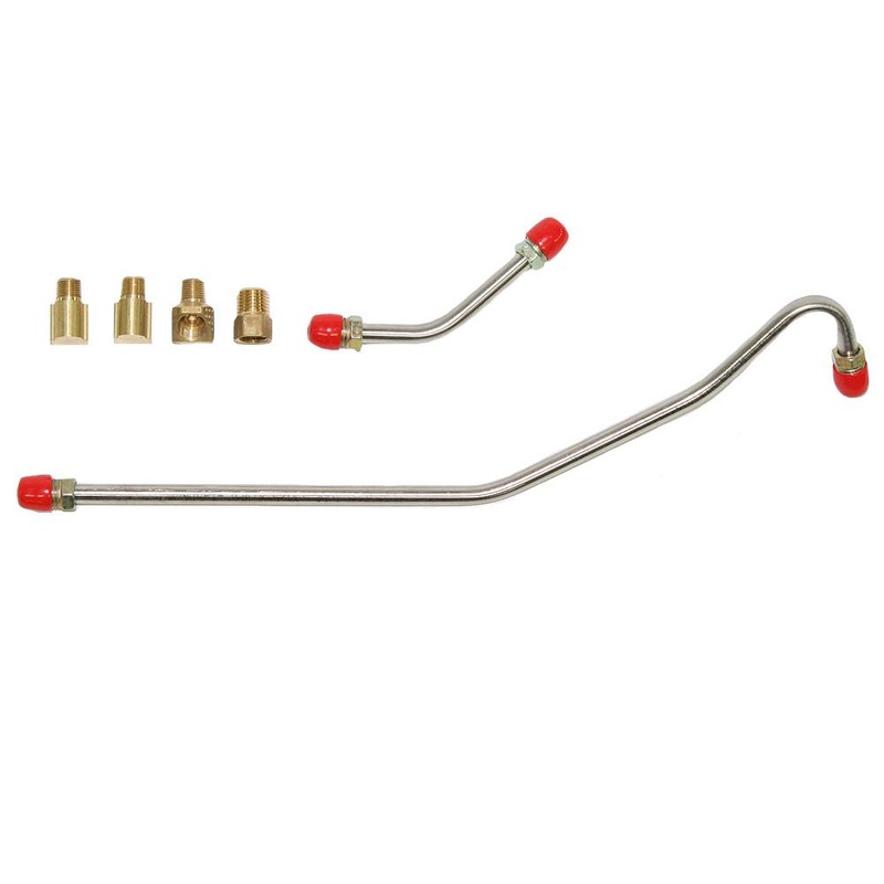 63-65 Chevy Corvette, 327CID 300 HP, Pump to Carb Line (2 Line & 4 Fittings); Steel