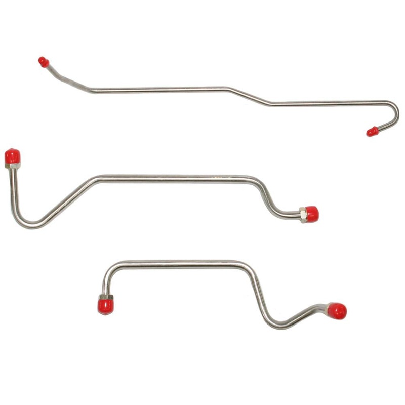 68-69 Chevy Corvette, 327/350CID, 300/350 HP, 4 BBL; Pump to Carb Fuel Line, 3 Line Set; Steel