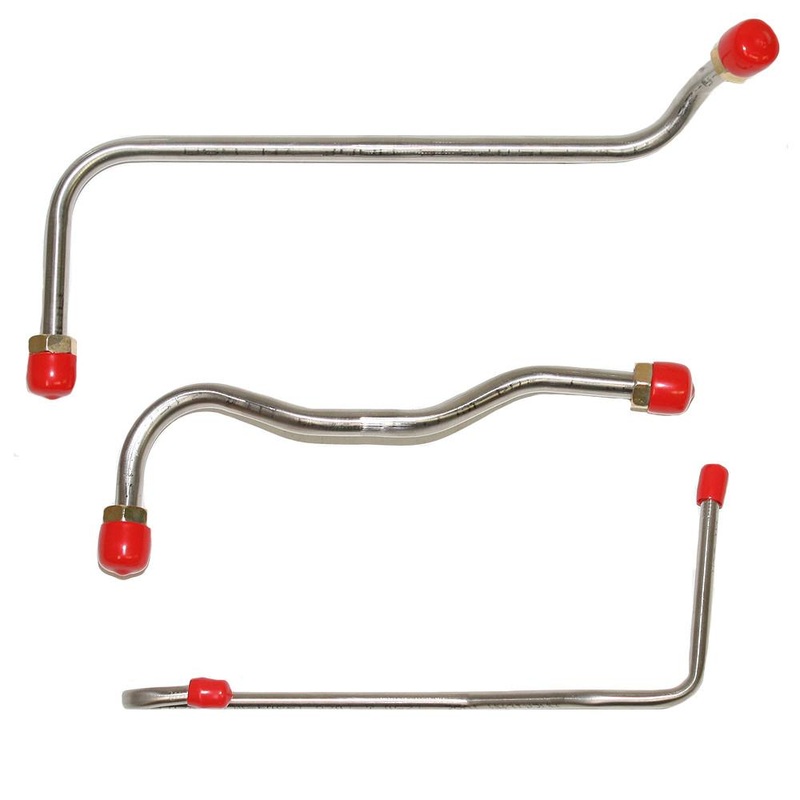 69 Chevy Corvette, 427 CID, 390 HP, 4BBL; Pump to Carb Fuel Line, 3pc Set; Steel