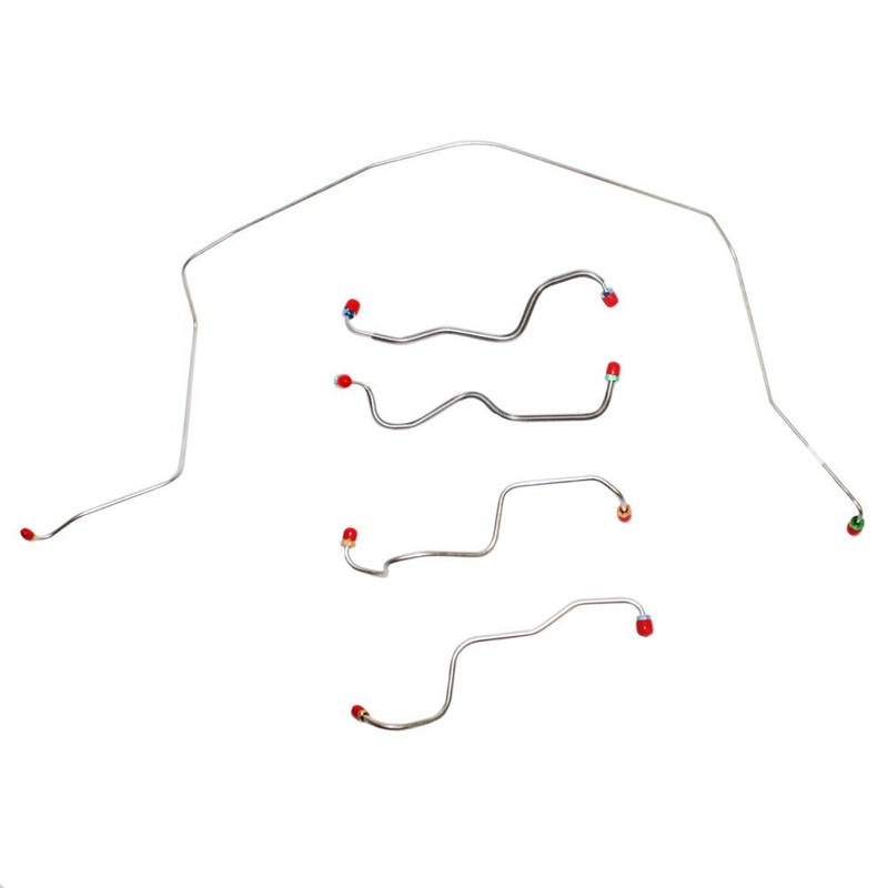 69′ Chevy Corvette, Power Brakes, Front 4pc Brake Line Set; Steel