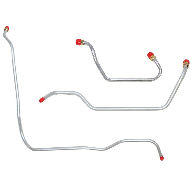 82 Chevy Corvette 5.7L/ 350CID, Cross Fire Fuel Injection Feed Lines, 3 Line Set; Stainless