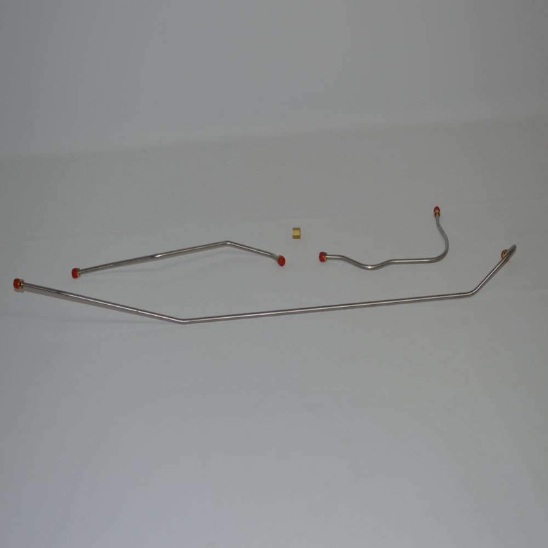 56-57 Corvette; 3/8″ 3pc Tank to Pump Fuel Line w/ Union; Stainless