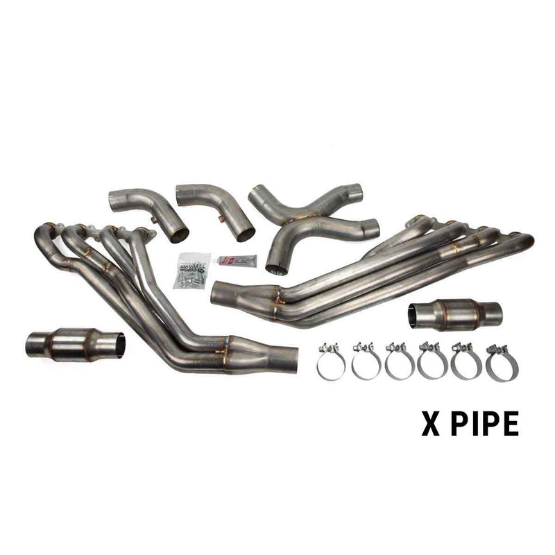 S197 Mustang Godzilla Swap Headers With CATS and X or H Pipe | GF-FGM-HDR200 X-Pipe