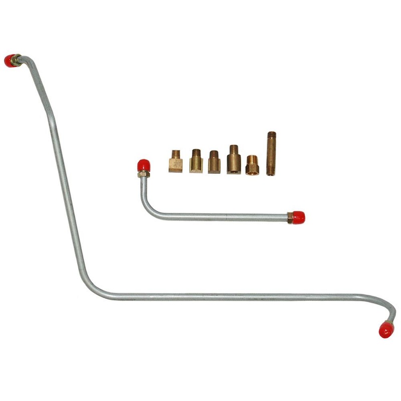 57 Chevy Bel Air, Impala 283CID 8cyl 2×4 Carbs, Set Pump-Carb, Fuel Lines, 2 Lines w/ 6 Fittings; Steel