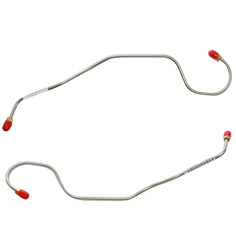 70-82′ Chevy Corvette, Rear Disc, No Armor, Caliper Brake Line Set; Stainless