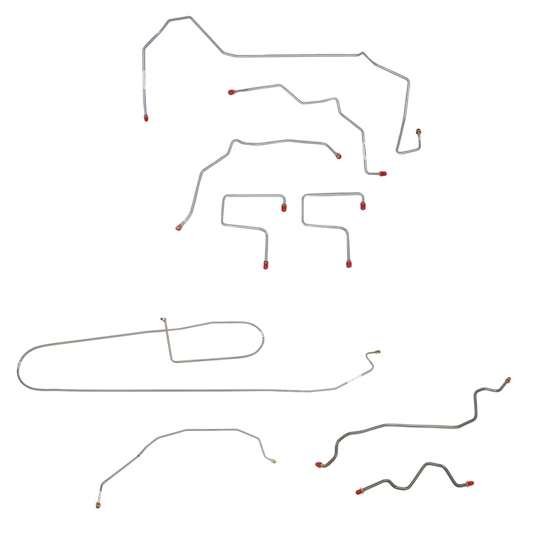 01-05 Blazer/Jimmy, non-ZR2, 4WD, 4 Door; Complete Brake Line Kit; Stainless