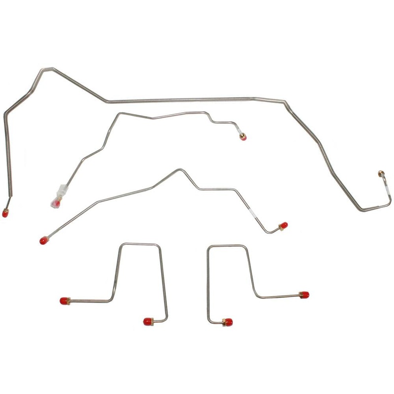 01-05 GM S-Series Truck and SUV with ZR2 Package, 4WD Front Brake Line Kit; Steel