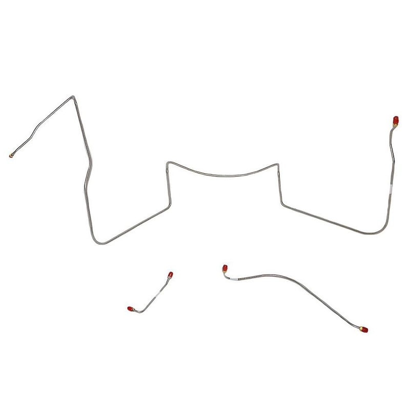 64-65 Pontiac Lemans, GTO w/ Power Drums; Front Brake Line Kit; Stainless