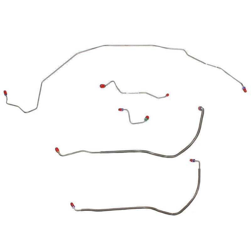 70′ Buick Skylark, GS/Oldsmobile Cutlass, 442/Pontiac Lemans, GTO; w/ Power Disc Brakes; 5pc Brake Line Set; Stainless