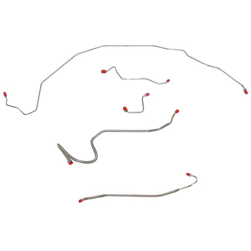 70 Skylark, GS, Cutlass, 442, Lemans, GTO; Front Brake Line Kit; Steel