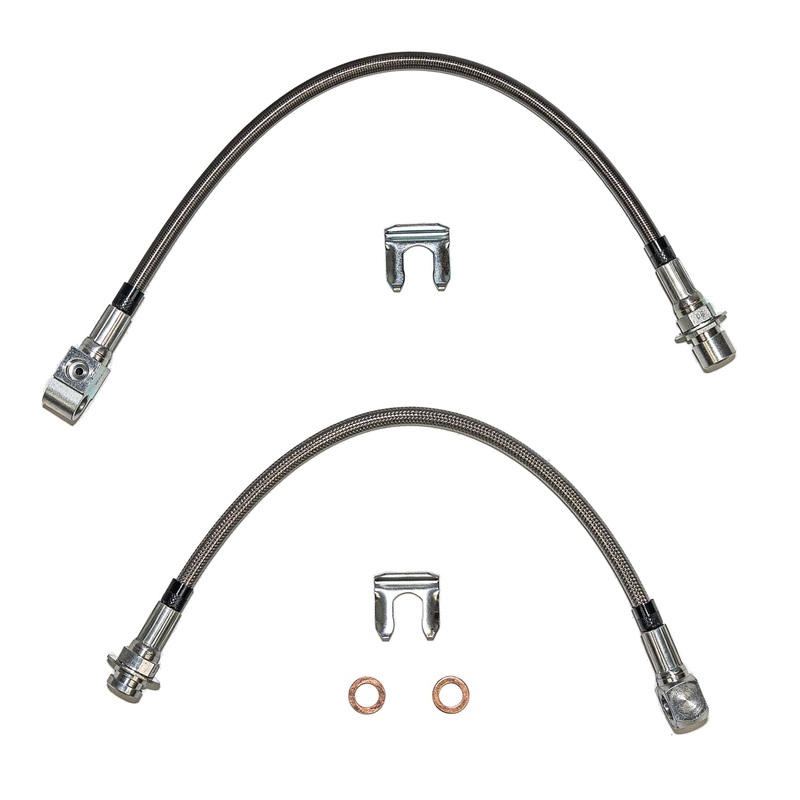 72 Pontiac Lemans / GTO, Oldsmobile Cutlass / 442 Brake Hose Kit; Braided Stainless