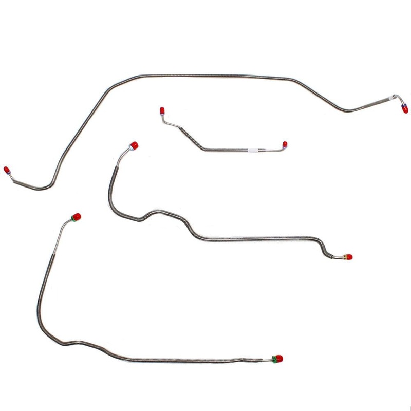 71-72′ Chevy Monte Carlo, Power Disc; Front 4pc Brake Line Set; Steel