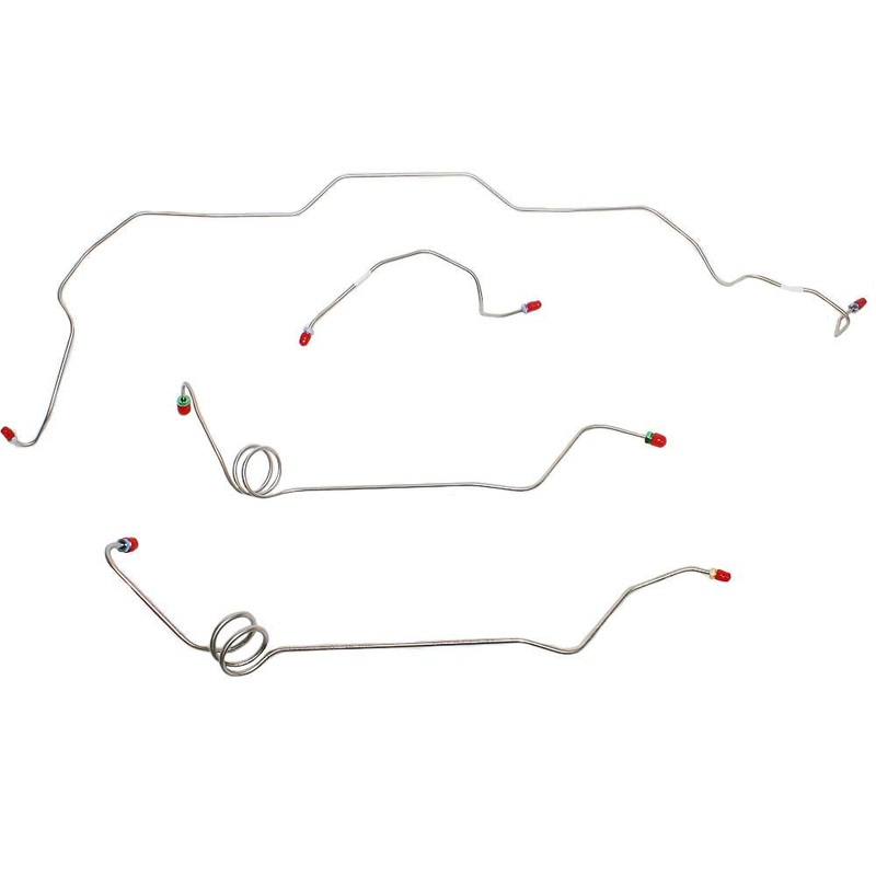 81-88 Chevy Monte Carlo, El Camino, w/ Power Brakes, 4pc Brake Line Set; Steel